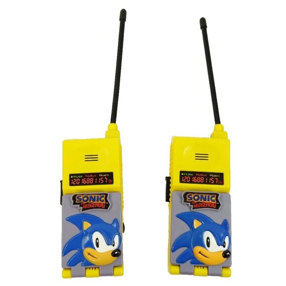 Rare Sonic the Hedgehog Flip Phone Walkie Talkies 1993 Sega Vintage Toy WORKS - Picture 2 of 15